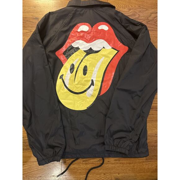 Market Smiley Jacket Rolling Stones Medium Jacket Black New With Tags - Picture 13 of 13